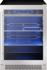 Presrv Beverage Cooler, 24in Under Cabinet, SS+Glass, Reverse Door, 1 Zone