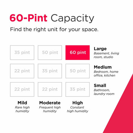 60 Pint Built-In Pump Dehumidifier