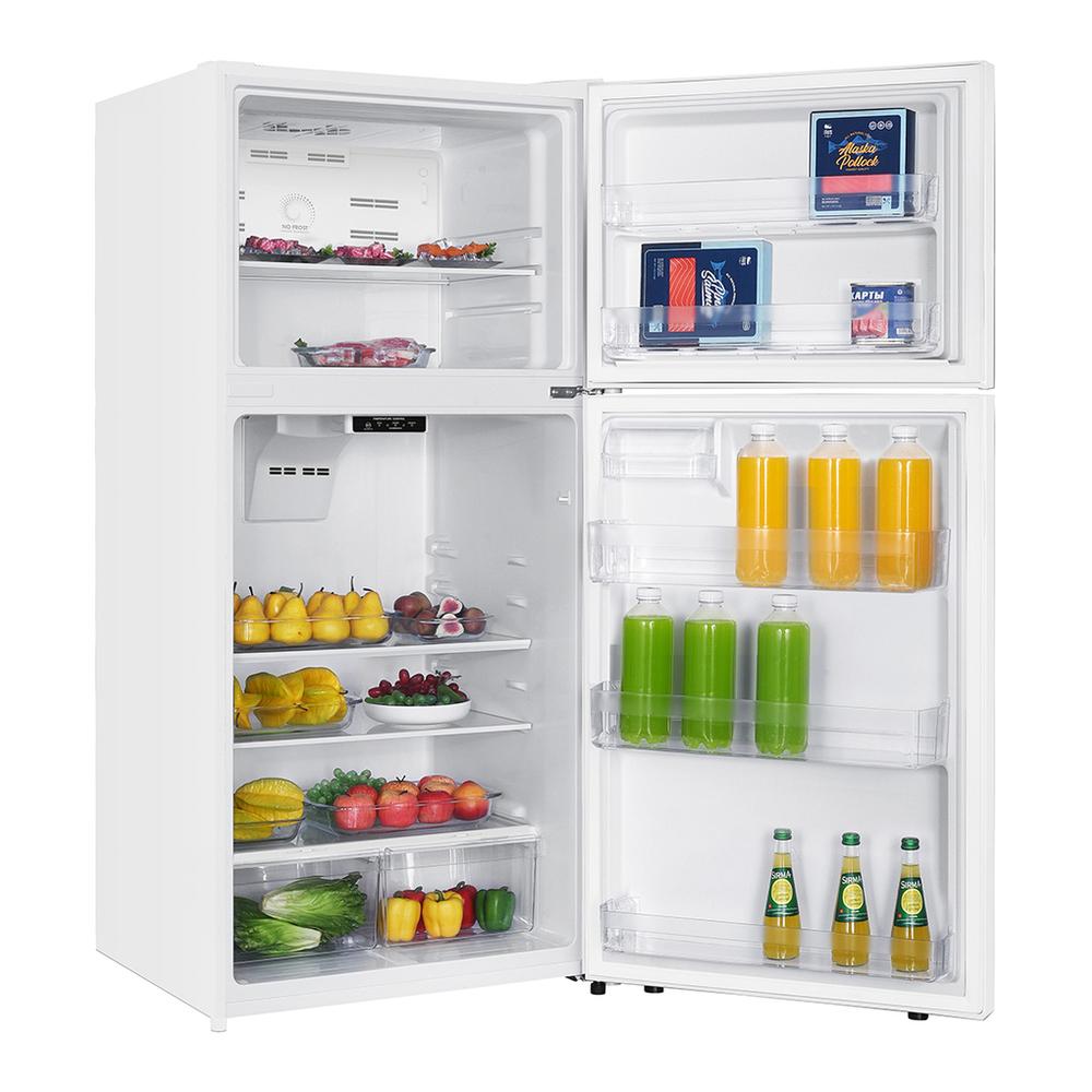 Verona VEFTF3018RWH 30 inch Top Freezer Refrigerator with 18.1 cu. ft. Total Capacity, LED Lighting, Reversible Doors, Gallon Door Storage, Recessed Handle, Energy Star (White)