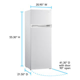 Avanti 7.5 cu. ft. Apartment Size Refrigerator, Top Freezer, Adjustable Glass Shelves, ENERGY STAR®, in White (RA7501BW)