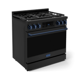 36 Inch Professional Lp Range With Tilt Panel Touch Control In Black/navy Blue Gordon Ramsay Series