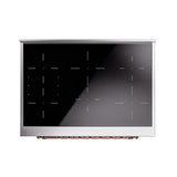 ILVE UNI366QNMPBKP Nostalgie II Noblesse 36 inch Induction Range (Solid Door, Glossy Black, Copper)