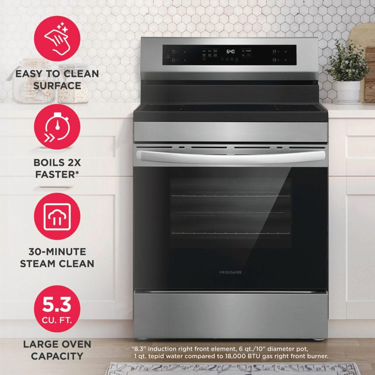 30" Rear Control Induction Range