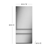 Monogram 36" Panel-Ready Integrated Bottom-Freezer Refrigerator- Right Hinge