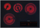 KM 5840 240V Stainless steel - 30-inch electric cooktop, operated with its own controls with direct selection plus including timer for maximum user convenience.