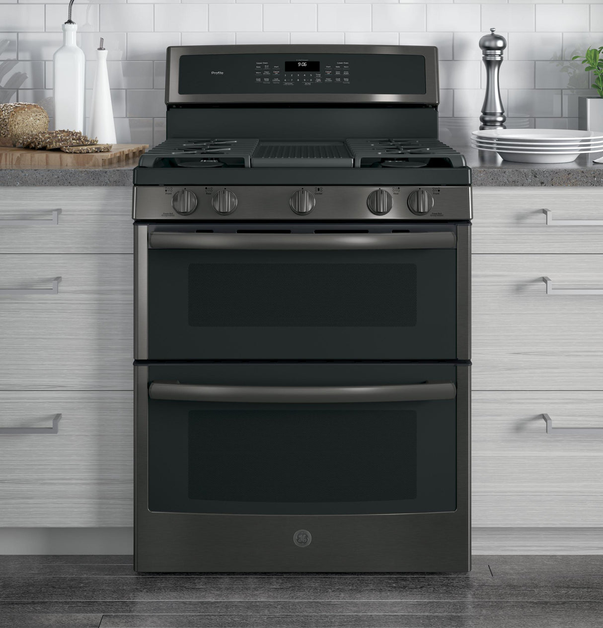 GE Profile™ 30" Free-Standing Gas Double Oven Convection Range