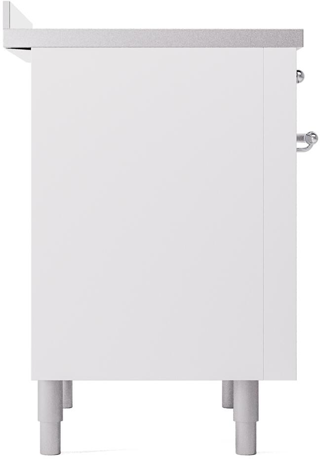 Nostalgie II 36 Inch Electric Freestanding Range in White with Chrome Trim