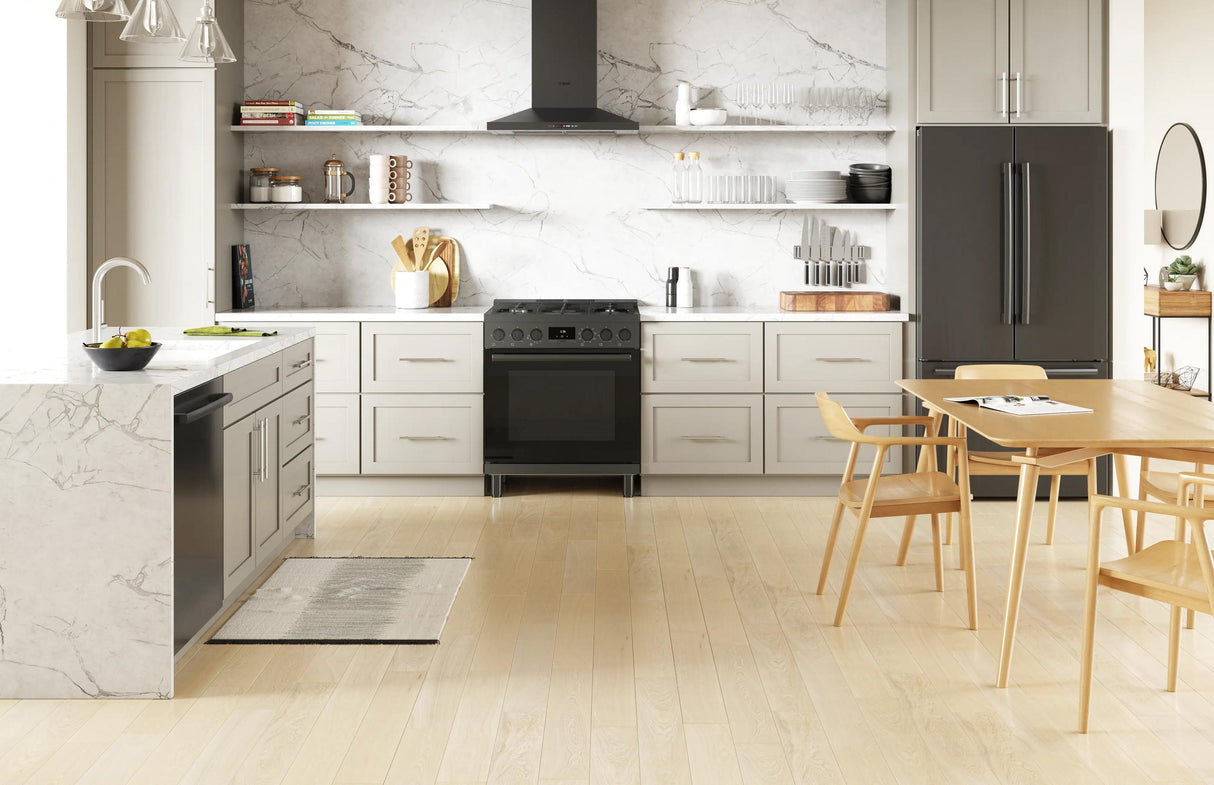 800 Series Dual Fuel Freestanding Range 30" Black Stainless Steel