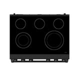 36 Inch Electric Range In Black - Contemporary Professional