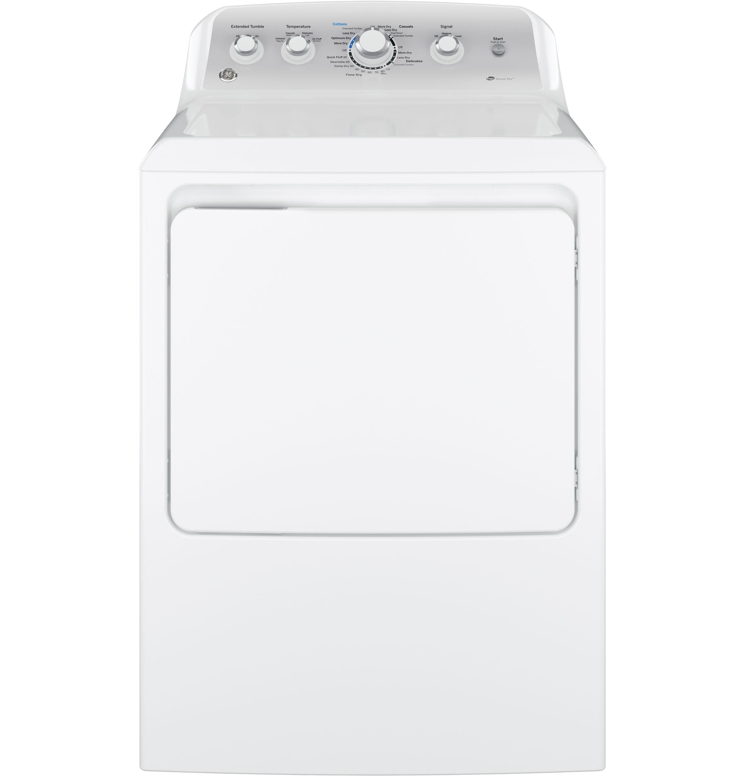 GE® 7.2 cu. ft. Capacity aluminized alloy drum Gas Dryer with Sensor Dry