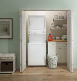 GE Unitized Spacemaker® 3.8 cu. ft. Capacity Washer with Stainless Steel Basket and 5.9 cu. ft. Capacity Gas Dryer