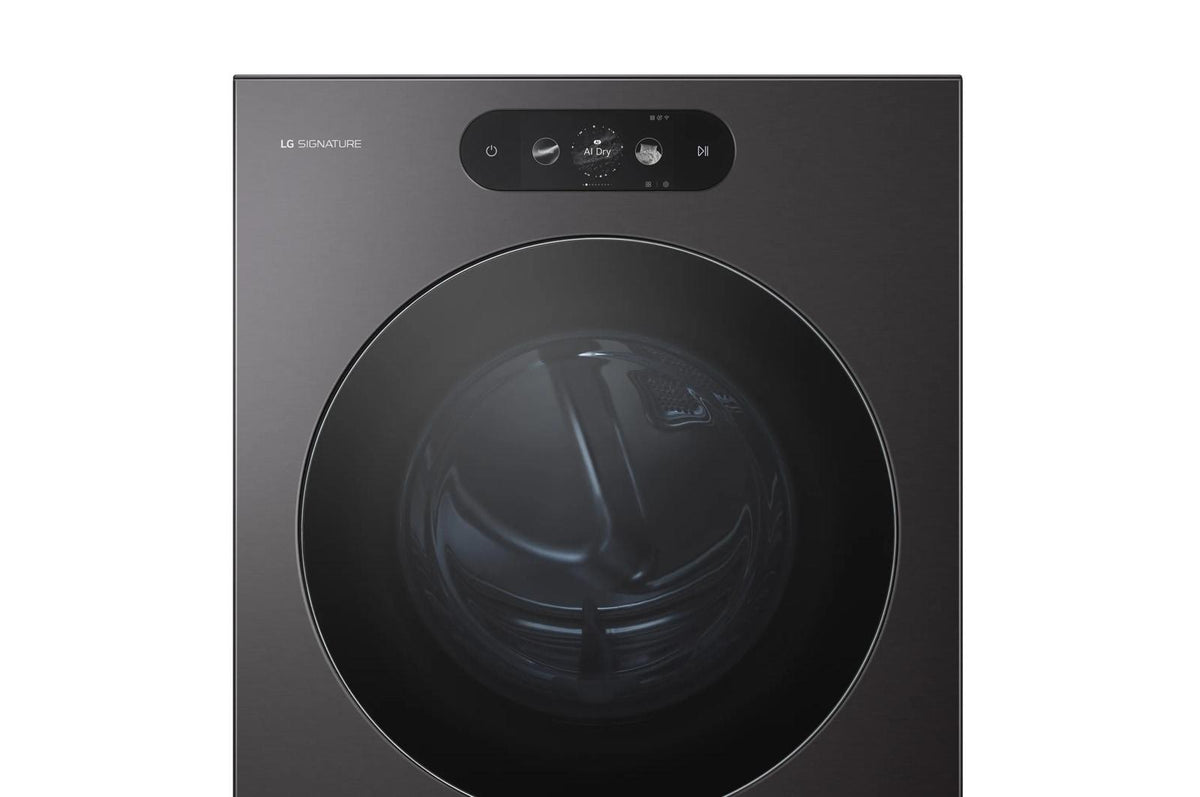 LG SIGNATURE 9.0 cu. ft. Mega Capacity Smart Front Load Gas Dryer with Built-In Intelligence, TurboSteam® and Touch LCD Control