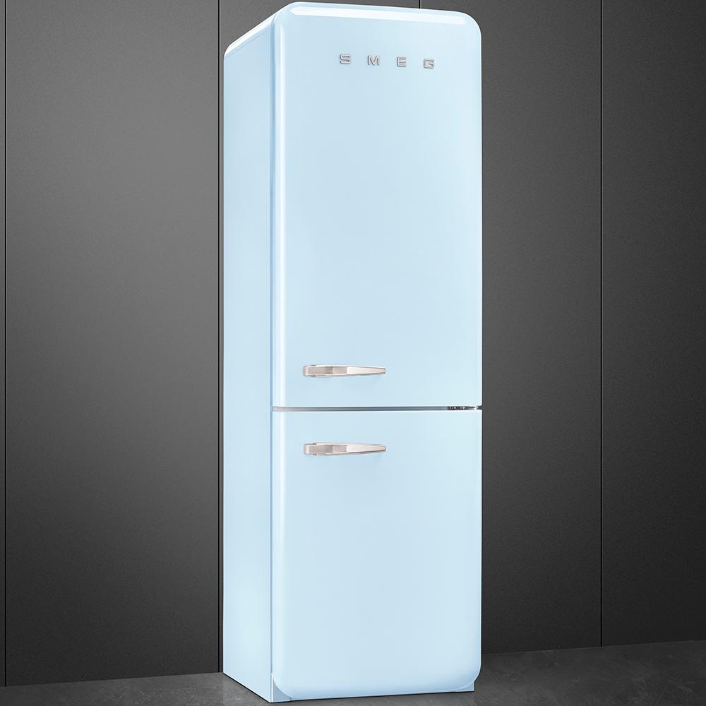 Approx 24" 50'S Style refrigerator with automatic freezer, Pastel blue, Right hand hinge