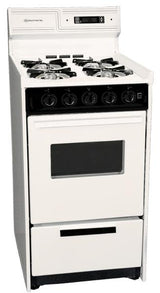 Deluxe Bisque Gas Range In Slim 20" Width With Electronic Ignition, Digital Clock/timer, Oven Window and Light; Replaces Stm1307kw