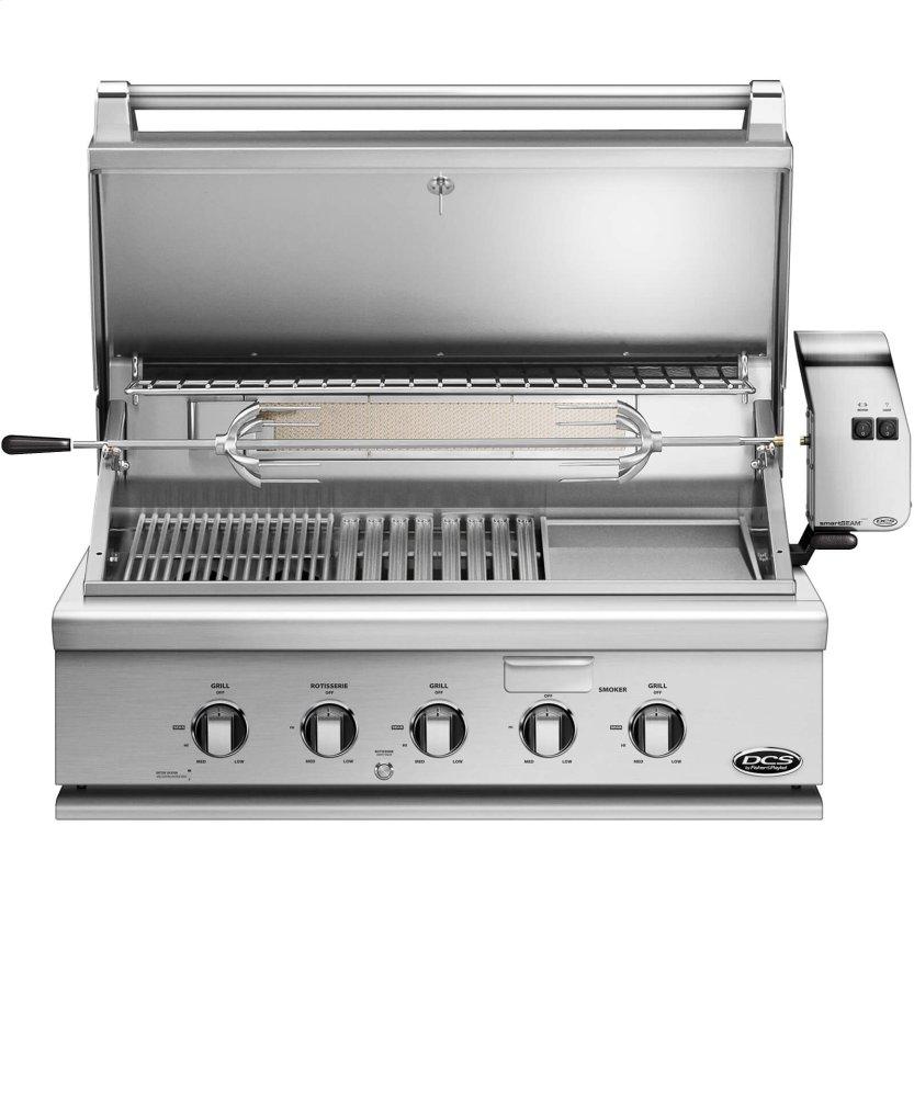 36" Traditional Grill With Rotisserie, Griddle and Hybrid Ir Burner