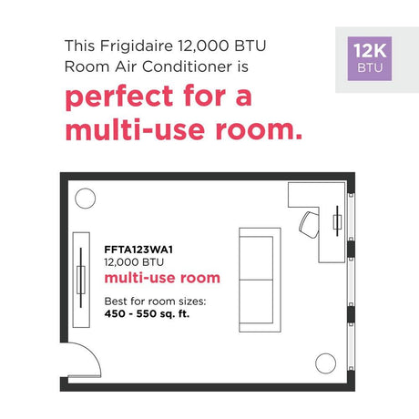 Frigidaire 12,000 BTU Built-In Room Air Conditioner- 115V/60Hz