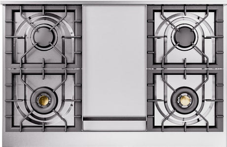 Nostalgie II 40 Inch Dual Fuel Natural Gas Freestanding Range in RAL Custom Color with Chrome Trim