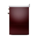 ILVE UNI304QNMPBUB Nostalgie II Noblesse 30 inch Induction Range (Solid Door, Burgundy, Burnished)