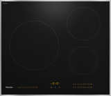 KM 7720 FR - 24-inch induction cooktop, operated with its own controls with 3 round cooking zones