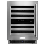 24" Wine Cellar with Glass Door and Metal-Front Racks