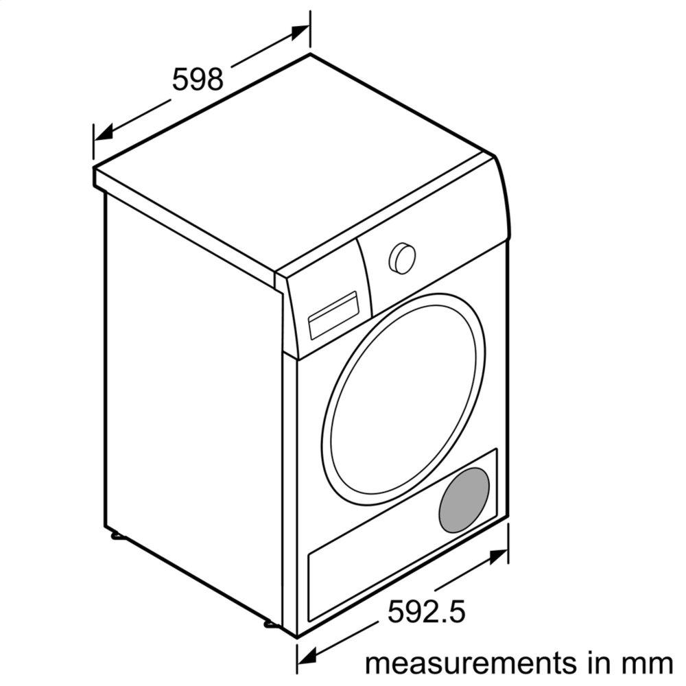 800 Series Cond. Dryer - 208/240V, Cap. 4.0 cu.ft., 15 Cyc.,63 dBA, SS Drum, Chr. Rev./Door Int. Light, ENERGY STAR