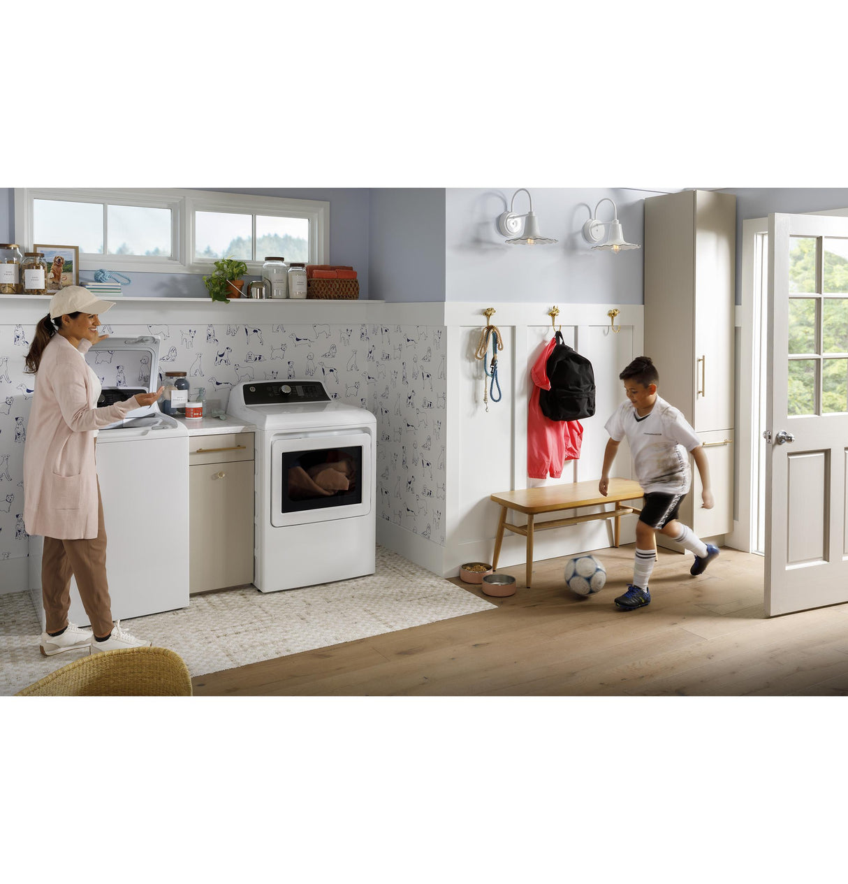 GE® 7.4 cu. ft. Capacity Electric Dryer with Up To 120 ft. Venting and Sensor Dry