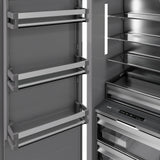 ZLINE 18 in. 8.6 cu. ft. Panel Ready Right Hinge Column Freezer with Graphite Gray Interior (RBCFVR-18)