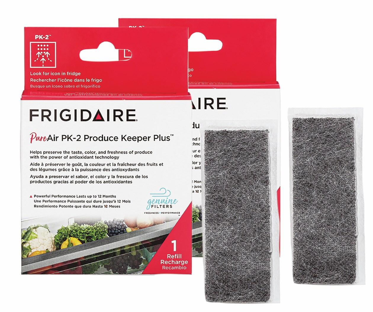 FPPWFU02, FRGPAAF2, and (2) FRPAPK2RF Water and Air Filter Combo Kit with Produce Keeper Plus