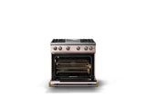 36"W. Sealed Burner Gas Range (Burner: 4g, Finish: Blush, Trim: Polished Chrome, Fuel: Propane)