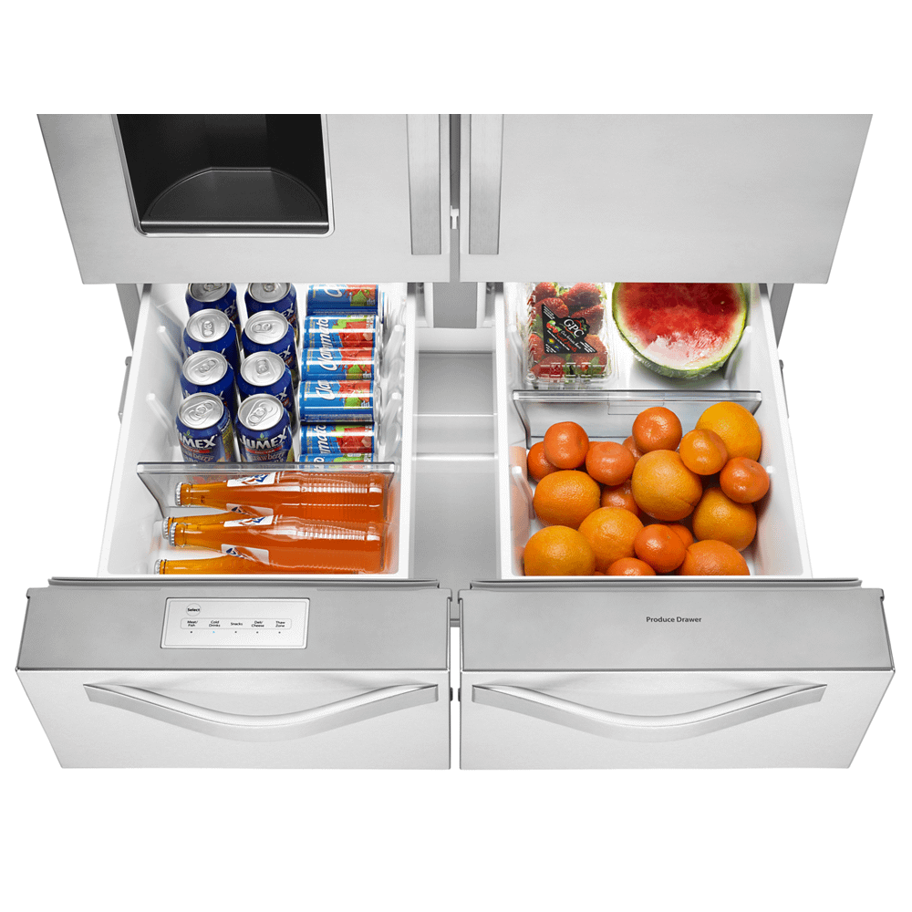 36-inch Wide Double Drawer French Door Refrigerator with Dual Cooling System - 26 cu. ft.