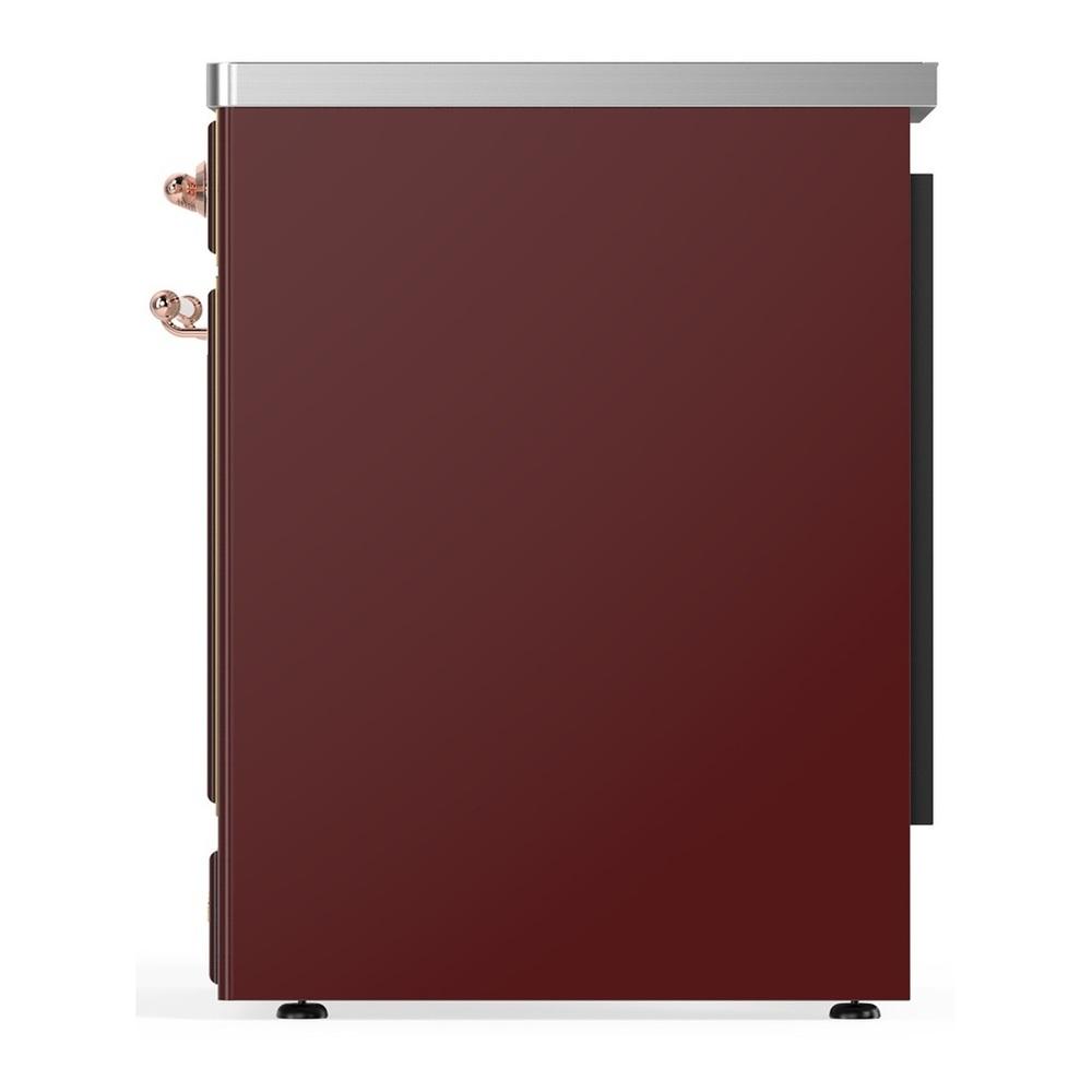 ILVE UMIB30QNR3BUP Majestic III 30 inch Induction Range with 4 Elements, 4 cu. ft. Oven Capacity (Solid Door, Burgundy, Copper)