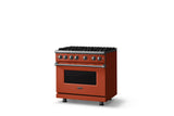 36"W. Sealed Burner Gas Range (Burner: 6b, Finish: Spiced Cider, Trim: Polished Chrome, Fuel: Natural Gas)