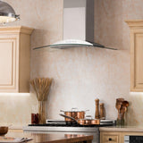 ZLINE Convertible Vent Wall Mount Range Hood in Stainless Steel & Glass (KN)
