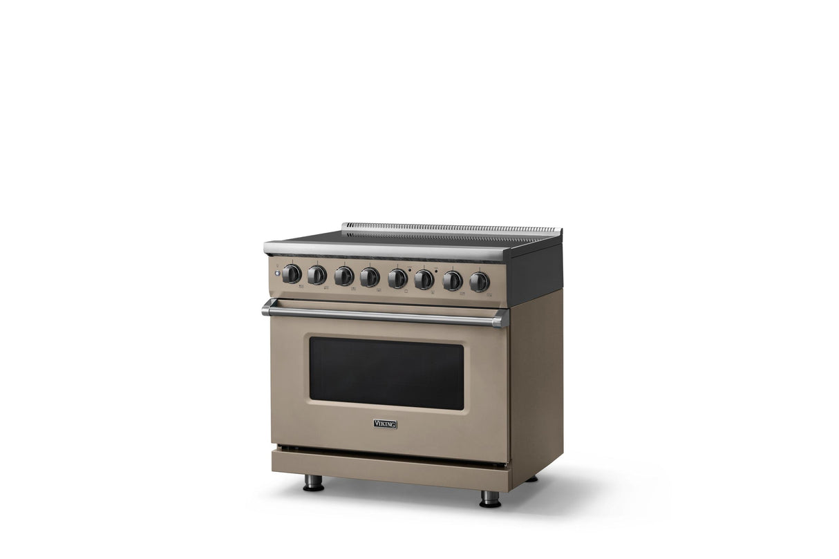 36"W. Induction Range (Finish: Nantucket, Trim: Polished Chrome)
