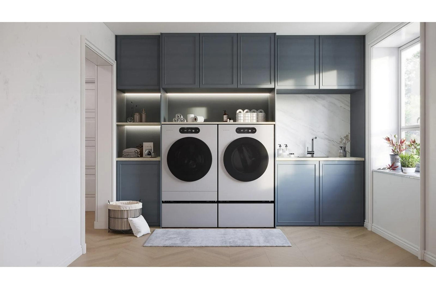 LG SIGNATURE 5.8 cu. ft. Mega Capacity Smart Front Load Washer with Built-In Intelligence, TurboWash® 360(degree), ezDispense® and Touch LCD Control