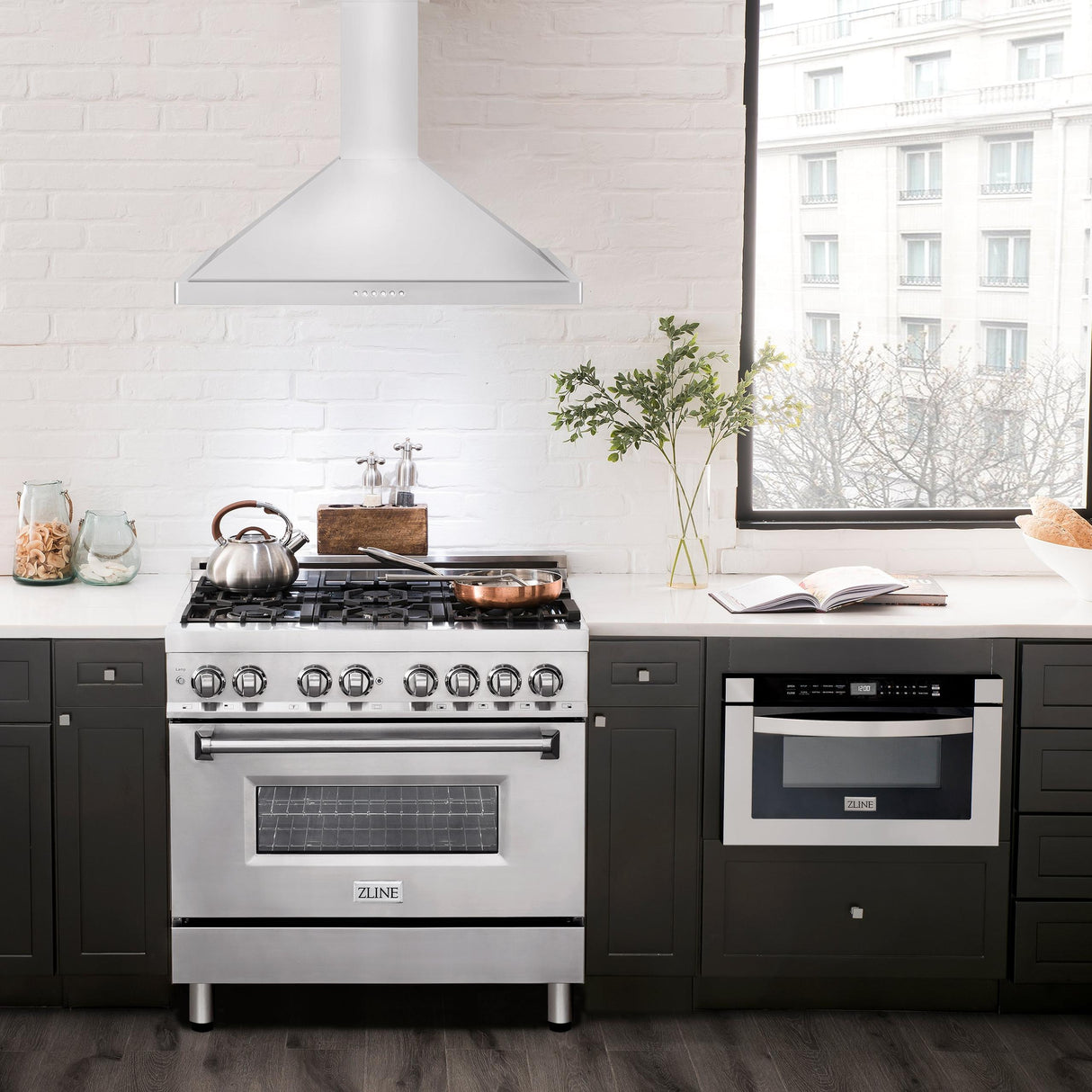 ZLINE Alpine Series Ducted Wall Mount Range Hood in Stainless Steel (ALP10WL)