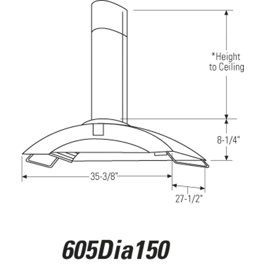 Monogram 36" Island Vent Hood