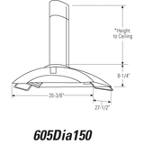 Monogram 36" Island Vent Hood