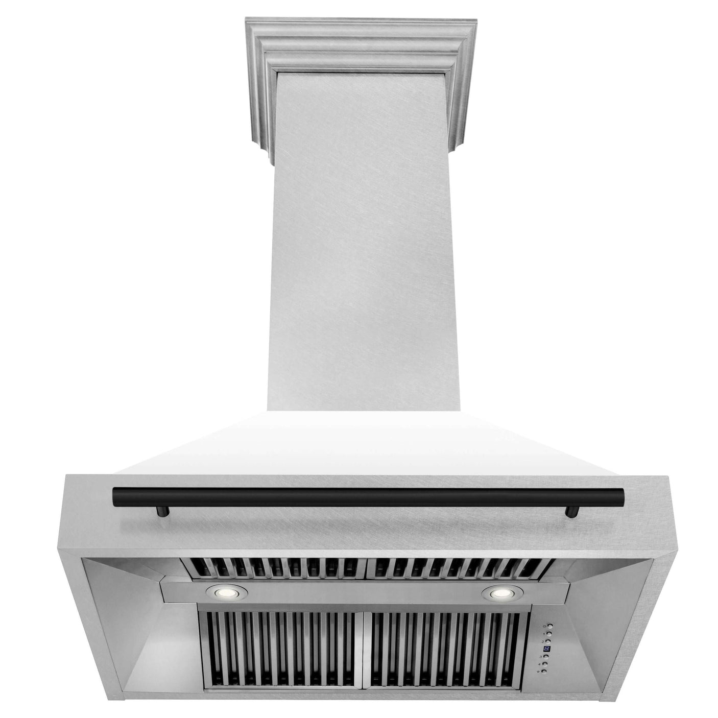 36 in. ZLINE Autograph Edition DuraSnow Stainless Steel Range Hood with White Matte Shell and Accented Handle (8654SNZ-WM36) [Color: Matte Black]