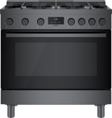 800 Series Dual Fuel Freestanding Range 36" Black Stainless Steel