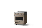 30"W. Induction Range (Finish: Nantucket, Trim: Polished Chrome)