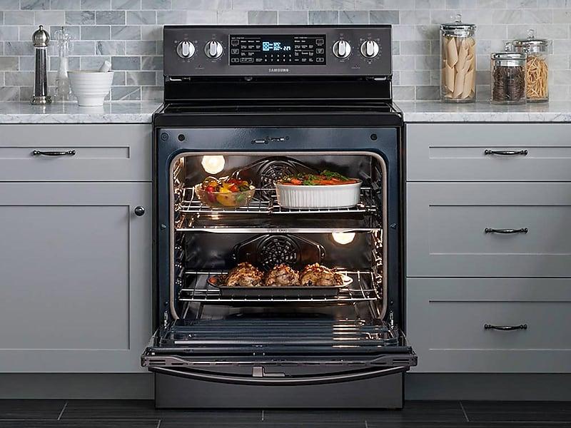5.9 cu. ft. Freestanding Electric Range with Flex Duo™ & Dual Door in Black Stainless Steel