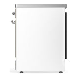ILVE UMIB30QNR3WHC Majestic III 30 inch Induction Range with 4 Elements, 4 cu. ft. Oven Capacity (Solid Door, White, Chrome)