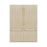 ZLINE Autograph Edition 60 in. 32.2 cu. ft. Panel Ready Built-In 4-Door French Door Refrigerator with Internal Water and Ice Dispenser with Polished Gold Handles (RBIVZ-60-G)
