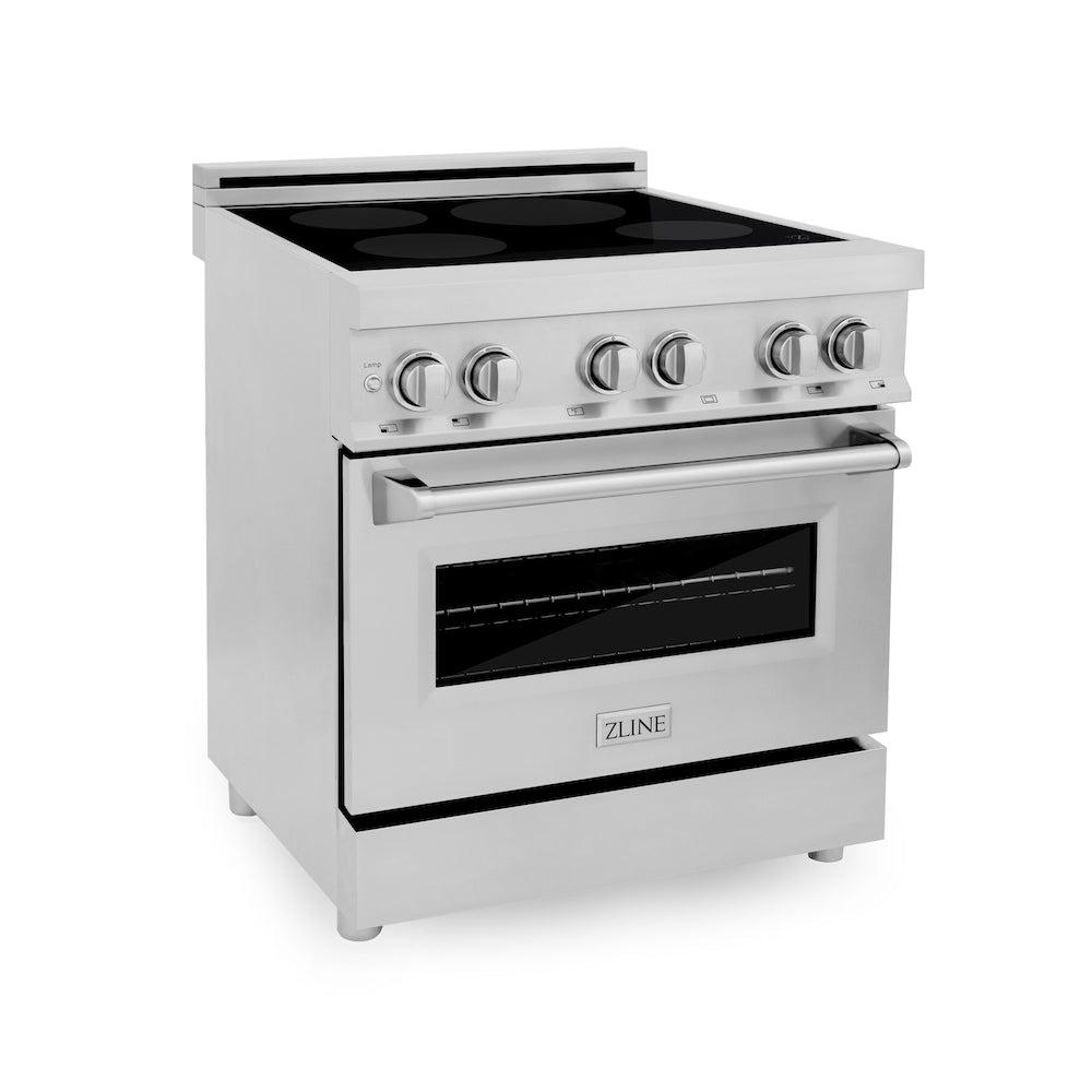 ZLINE 30" 4.0 cu. ft. Induction Range with a 4 Element Stove and Electric Oven in Stainless Steel (RAIND-30) [Color: DuraSnow®]