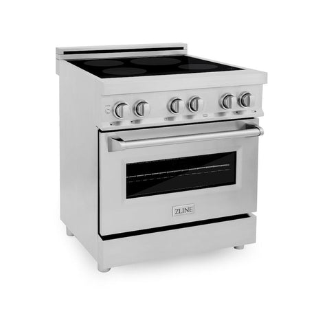 ZLINE 30" 4.0 cu. ft. Induction Range with a 4 Element Stove and Electric Oven in Stainless Steel (RAIND-30) [Color: DuraSnow®]