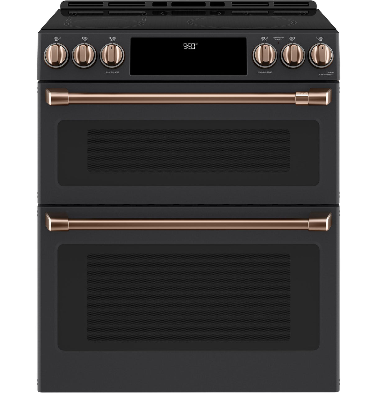Café™ Front Control Induction Knobs and Handles - Brushed Copper