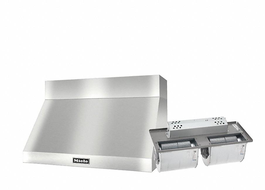 DAR 1230 Set 14 Wall-Mounted Range Hood with Extraction Mode with integrated XXL motor including 6" chimney cover.