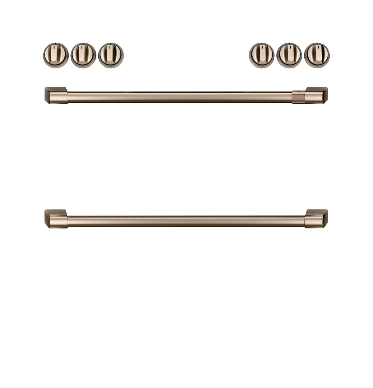 Café™ Front Control Induction Knobs and Handles - Brushed Bronze