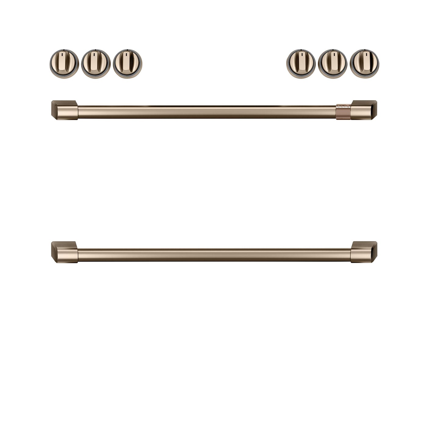 Café™ Front Control Induction Knobs and Handles - Brushed Bronze